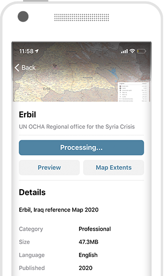 Offline maps on mobile phone
