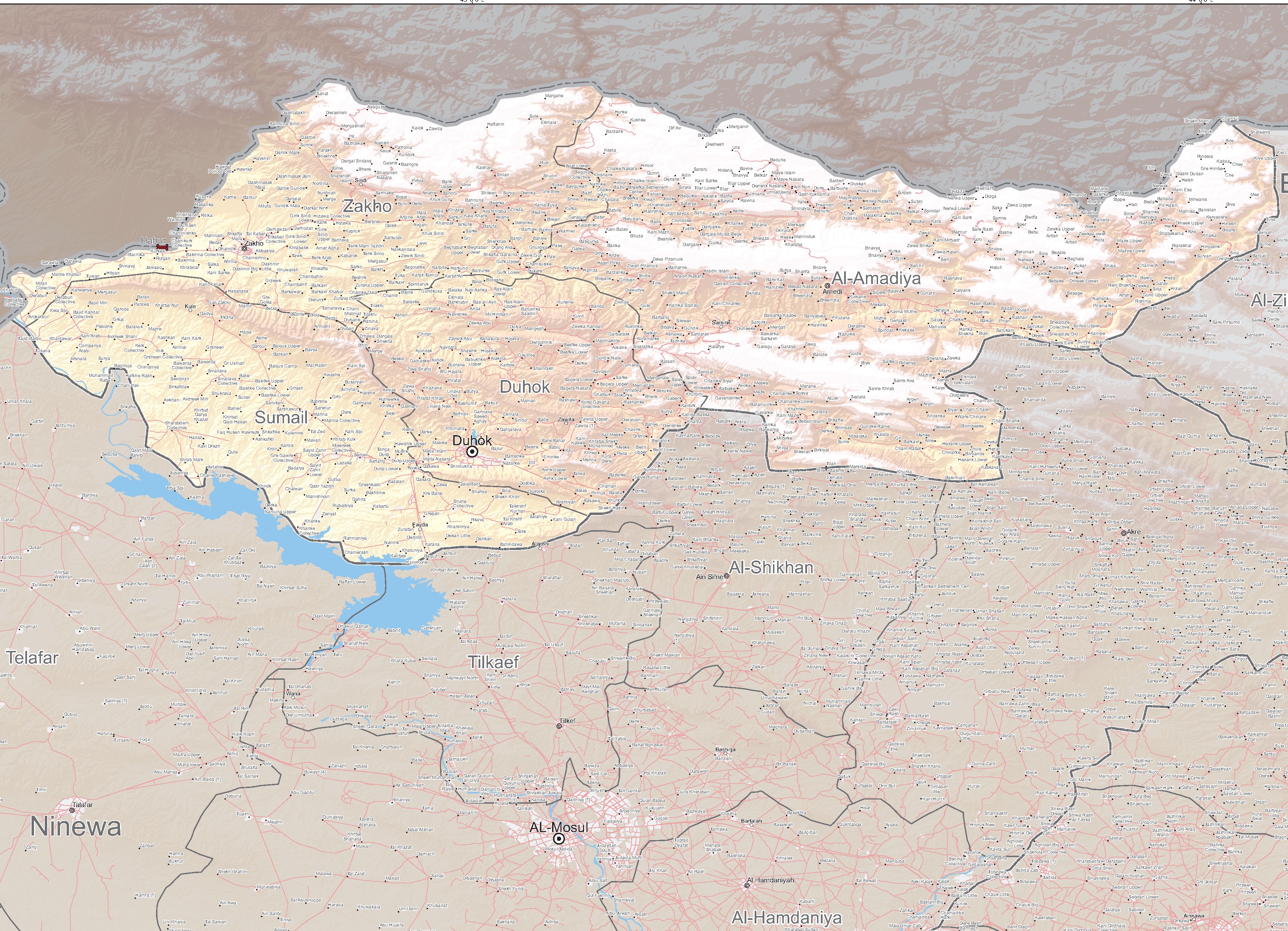 Duhok Governorate Map