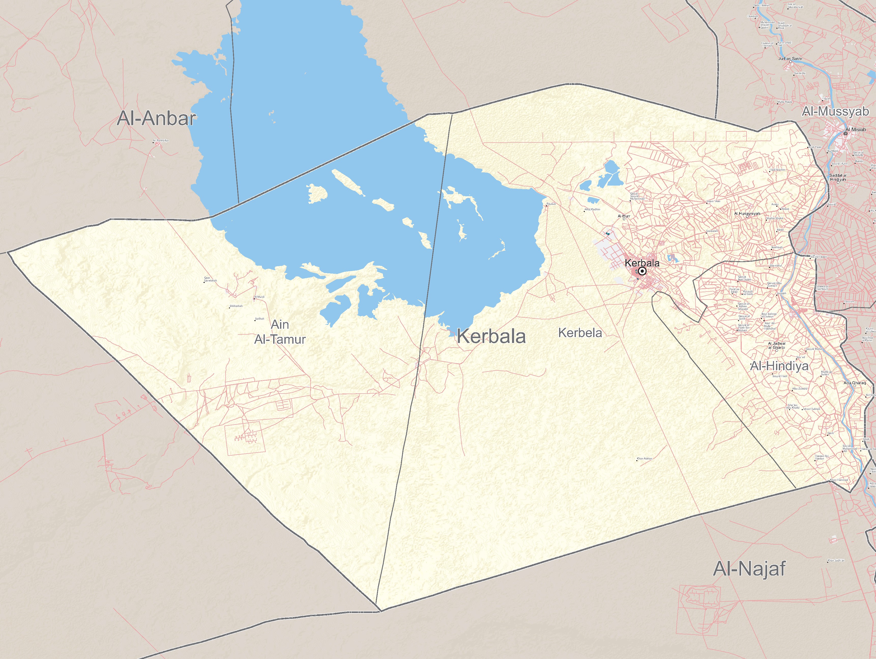 Kerbala Governorate Map