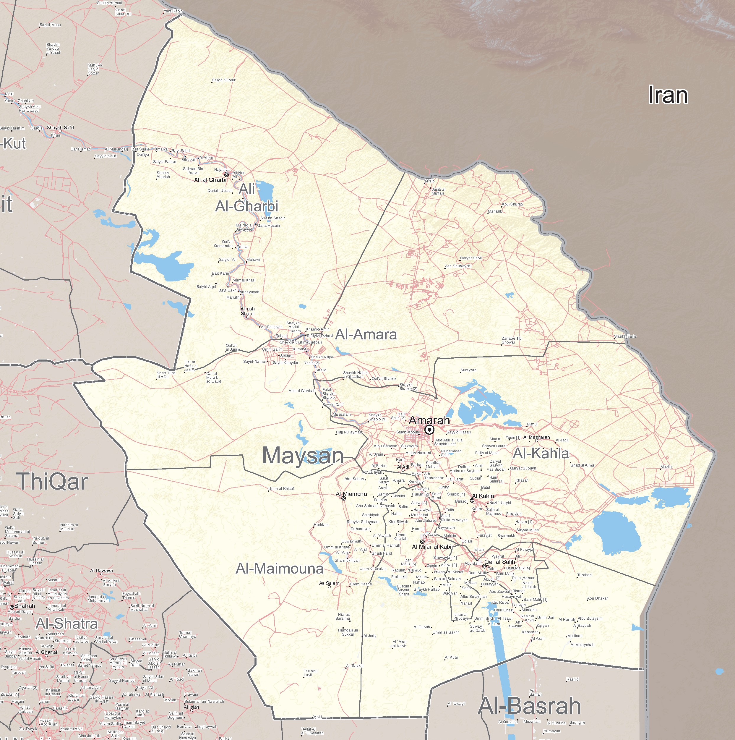 Maysan Governorate Map
