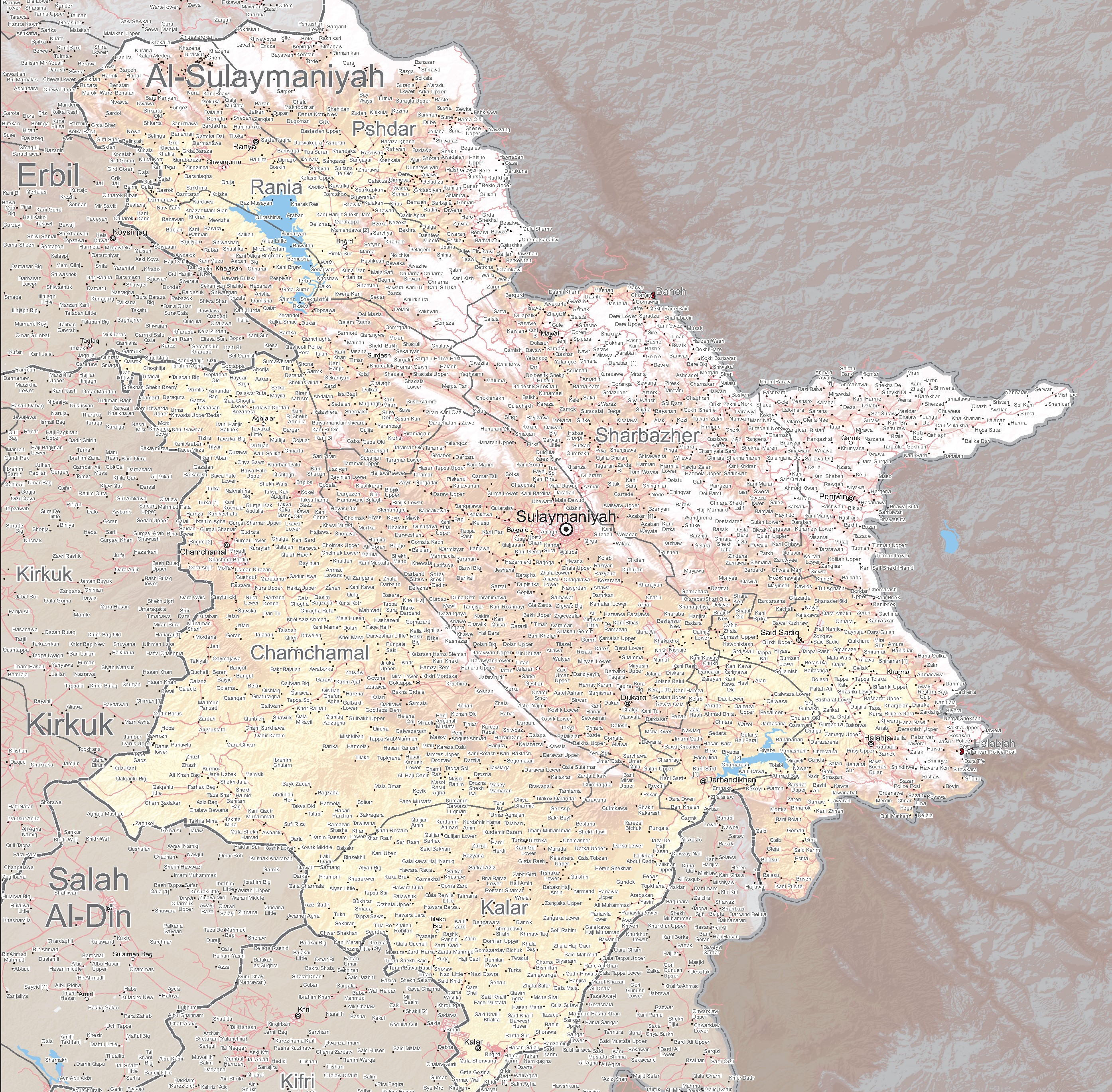 Al-Sulaymaniyah Governorate Map